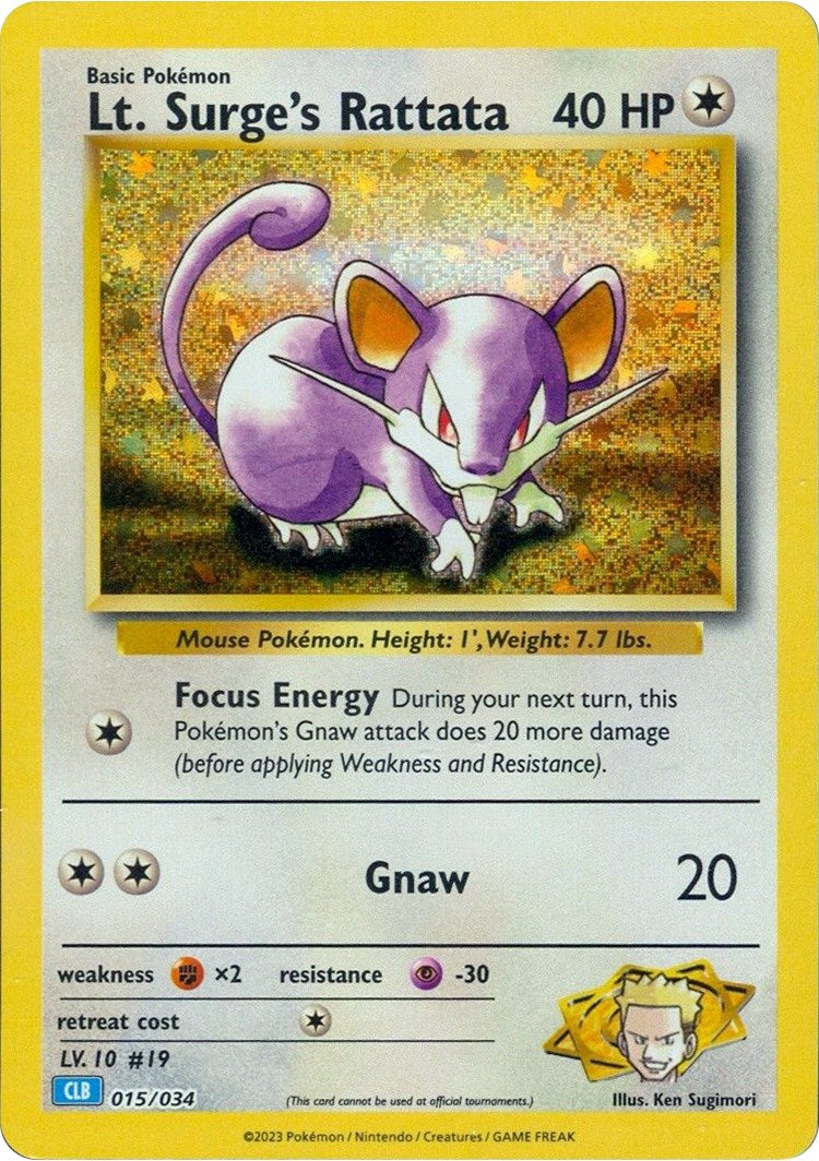 Rattata del Tte. Surge [Juego de Cartas Coleccionables Clásico]
