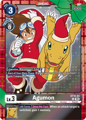 Agumon [ST15-02] (Vacaciones de invierno 2023) [Mazo de Inicio: Dragón del Coraje]