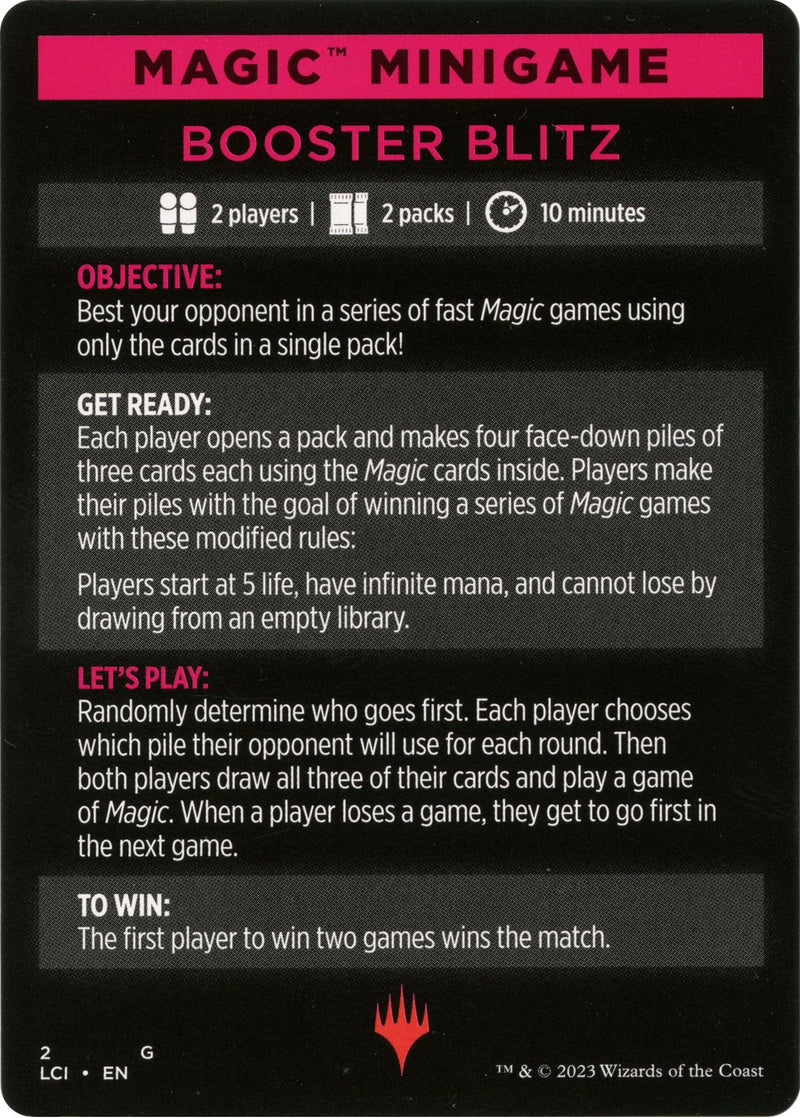 Booster Blitz (Mini-jeu de magie) [Mini-jeu Les Cavernes oubliées d'Ixalan]