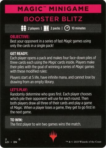 Booster Blitz (Mini-jeu de magie) [Mini-jeu Les Cavernes oubliées d'Ixalan]