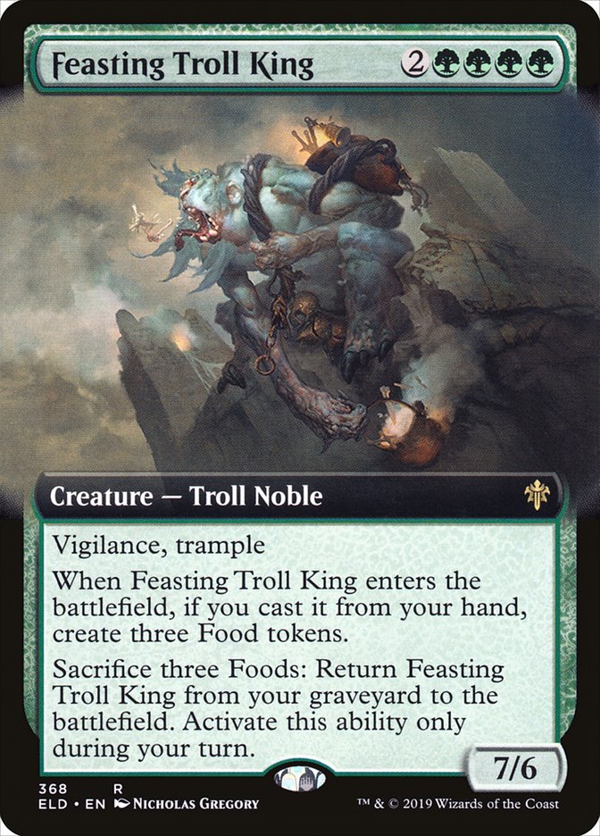 Roi Troll festoyant (Art étendu) [Le trône d'Eldraine]