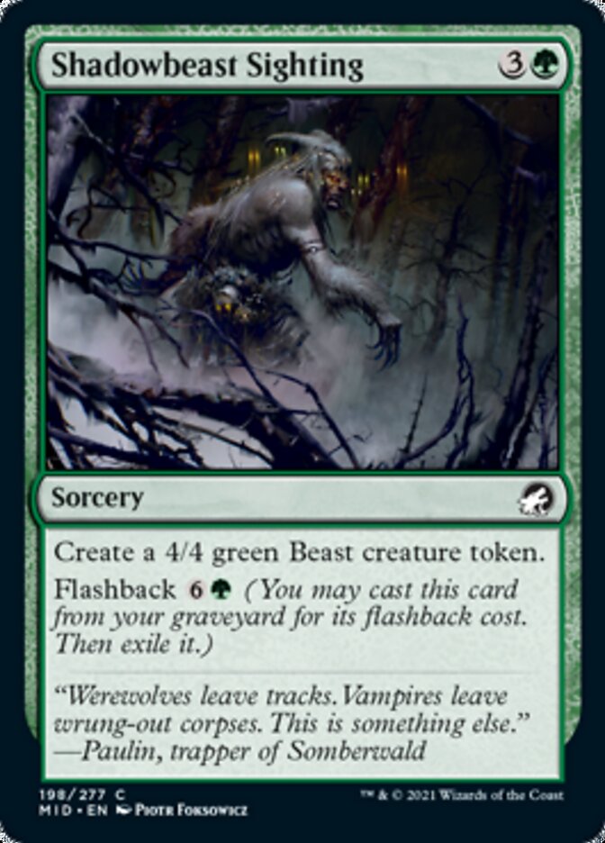 Apparition de Bête d'ombre [Innistrad : Chasse de minuit]
