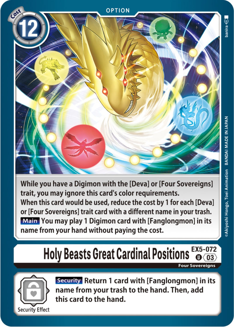 Bestias Santas Posiciones Cardinales [EX5-072] [Coliseo Animal]