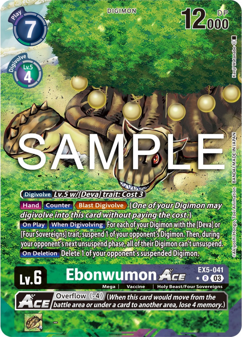 Ebonwumon Ace [EX5-041] (Arte Alternativo) [Coliseo Animal]