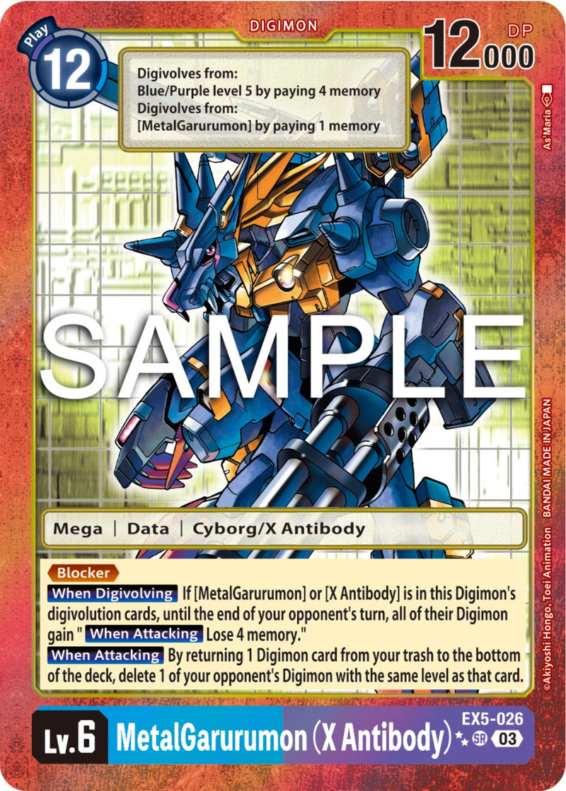 MetalGarurumon (X Antibody) [EX5-026] (Arte Alternativo de 2 Estrellas) [Coliseo Animal]