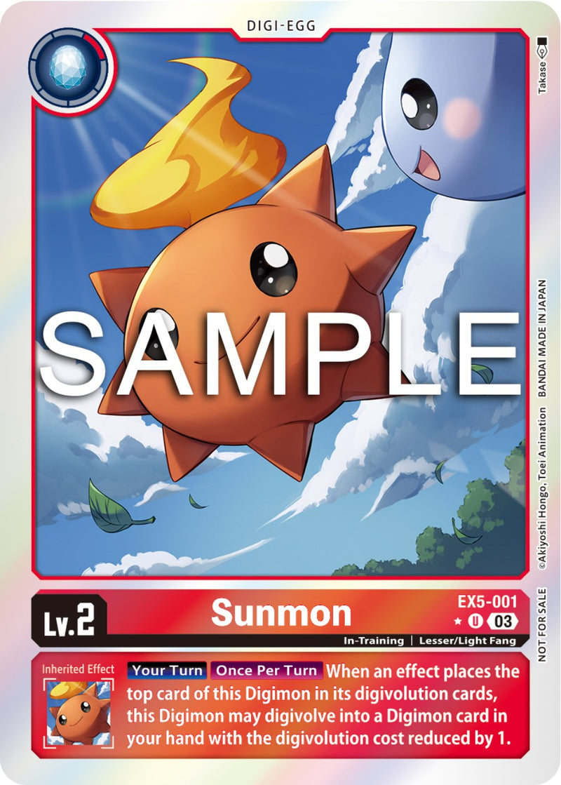 Sunmon [EX5-001] (Paquete Promocional de la Caja Coliseo Animal) [Coliseo Animal]