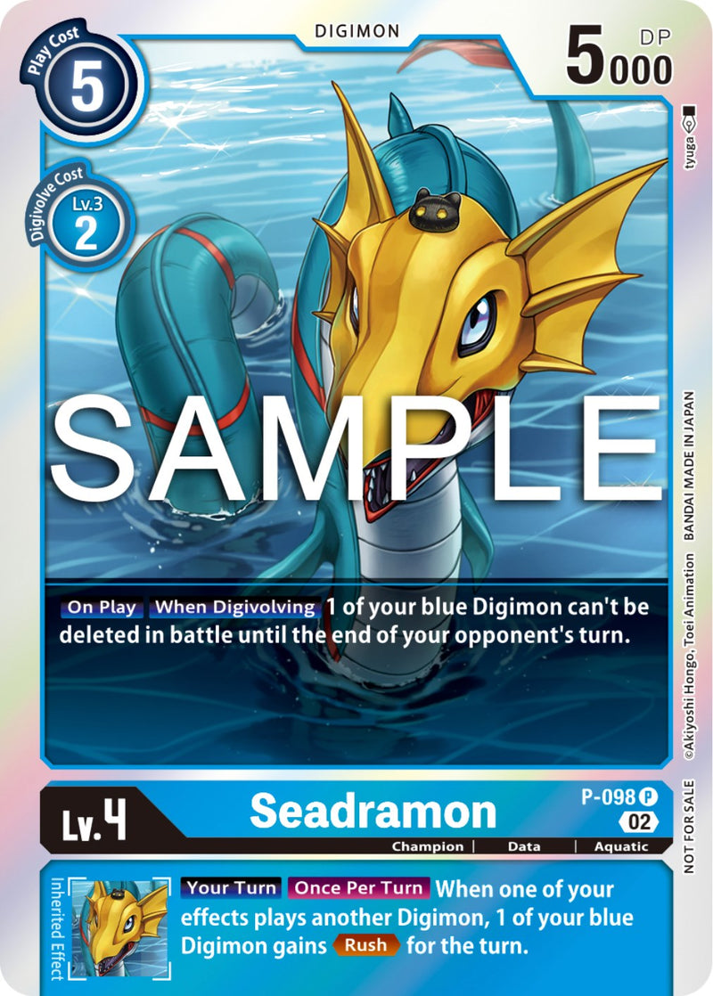 Seadramon [P-098] - P-098 (Paquete de cartas de edición limitada Ver.2) [Cartas promocionales]