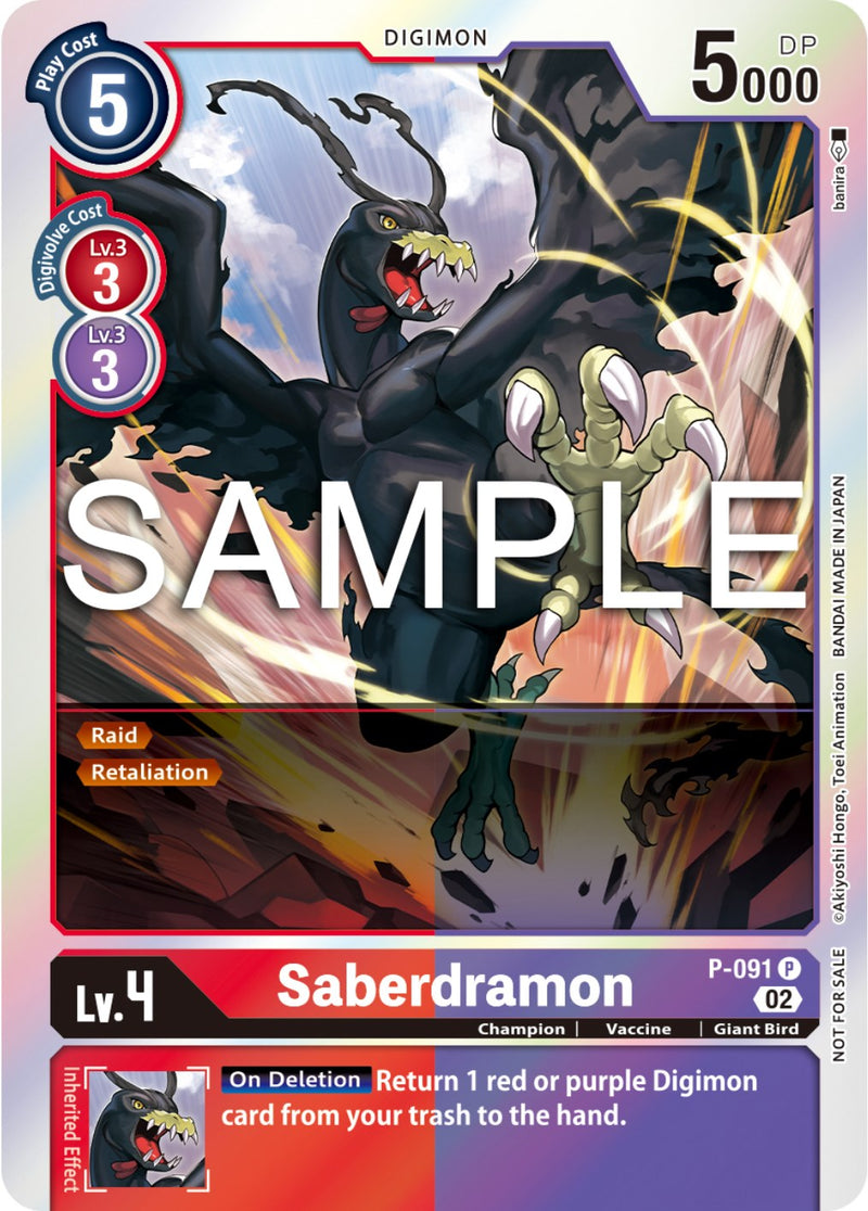 Saberdramon [P-091] - P-091 (3rd Anniversary Update Pack) [Cartas Promocionales]