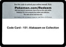 Image for Code Card - 151: Alakazam ex Collection - Pokemon