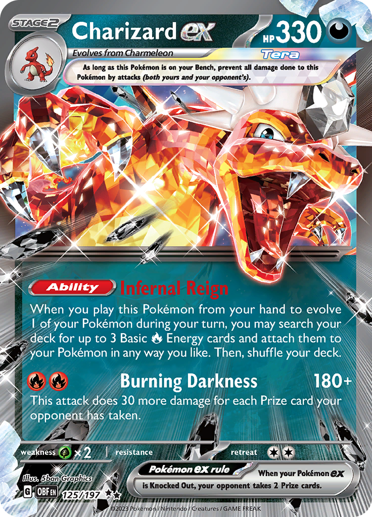 Charizard ex (125/197) [Escarlata y Púrpura: Llamas Obsidianas]