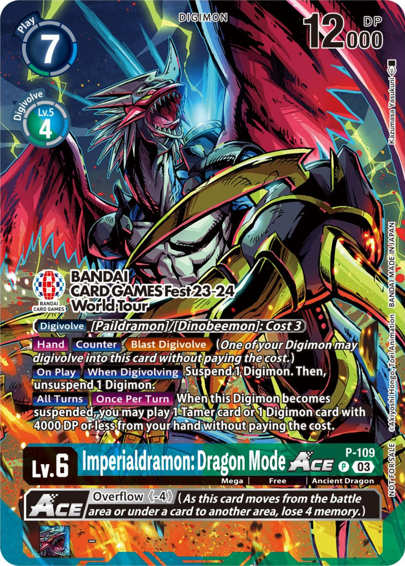 Imperialdramon: Dragon Mode Ace [P-109] (BANDAI Card Games Fest 23-24 World Tour) [Cartas Promocionales]