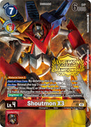 Shoutmon X3 [BT11-012] (Championship 2023 Tamers Pack) [Promocionales Fase Dimensional]