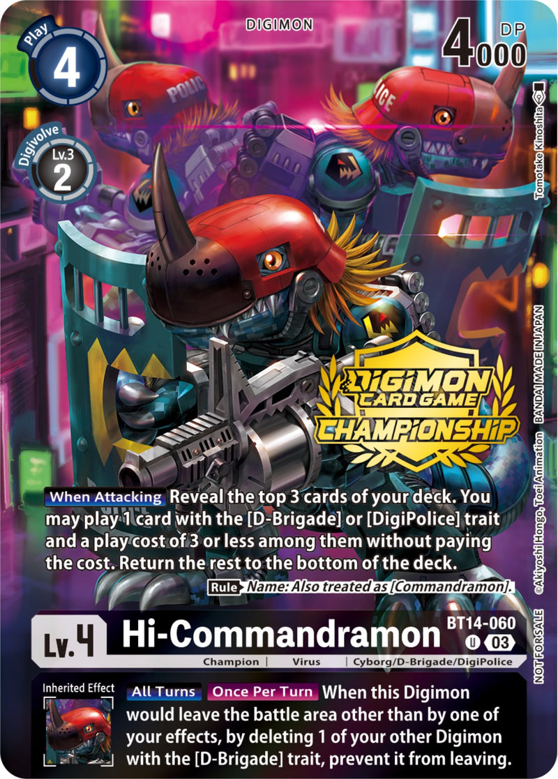 Hi-Commandramon [BT14-060] (Paquete de Domadores Campeonato 2023) [Promocionales Blast Ace]