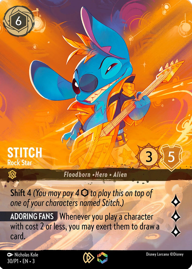 Stitch - Estrella de rock (Campeonato de tienda) (30) [Cartas promocionales]