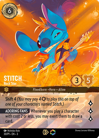 Stitch - Estrella de rock (Campeonato de tienda) (30) [Cartas promocionales]