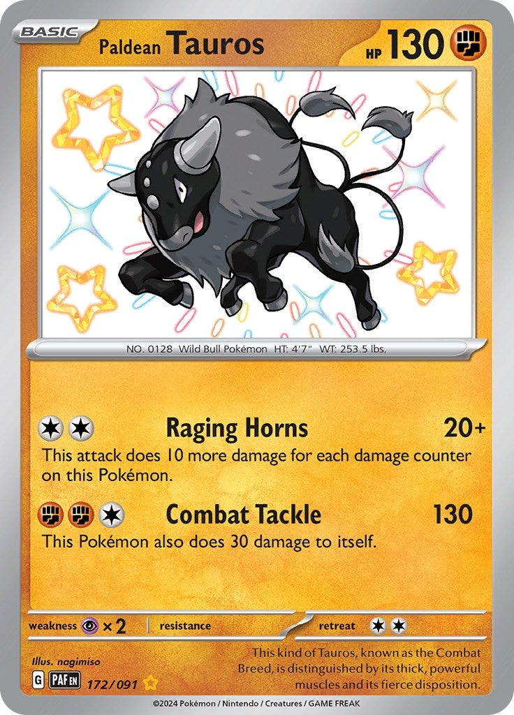 Image for Paldean Tauros (172/091) - Pokemon