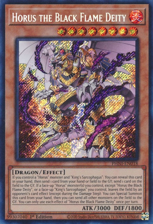 Horus le Monarque de la Flamme Noire [PHNI-FR018] Secret Rare