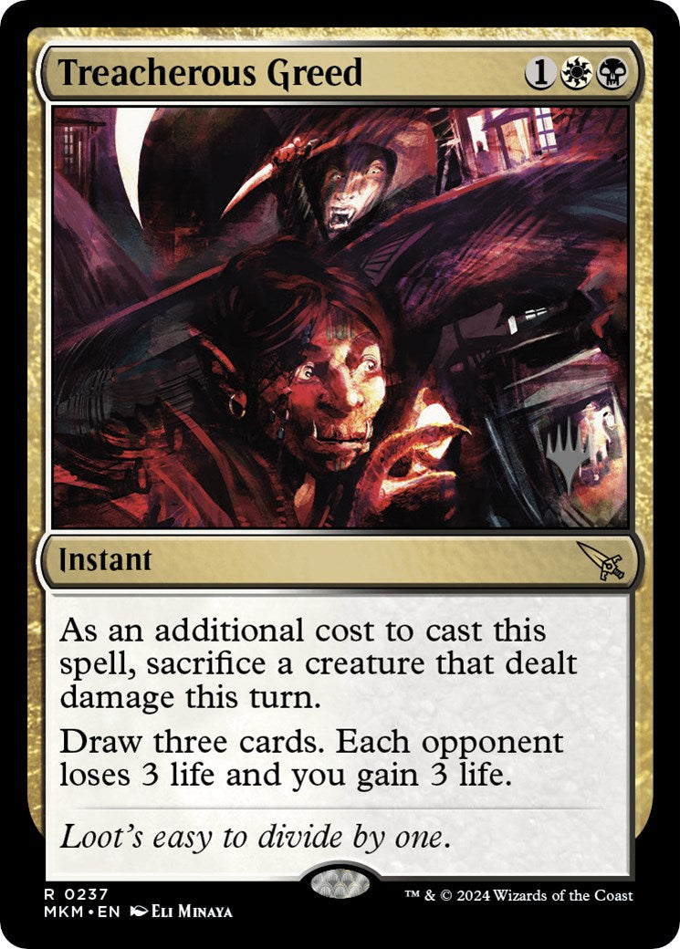 Avarice traîtresse (pack promo) [Meurtres au manoir Karlov Promos]