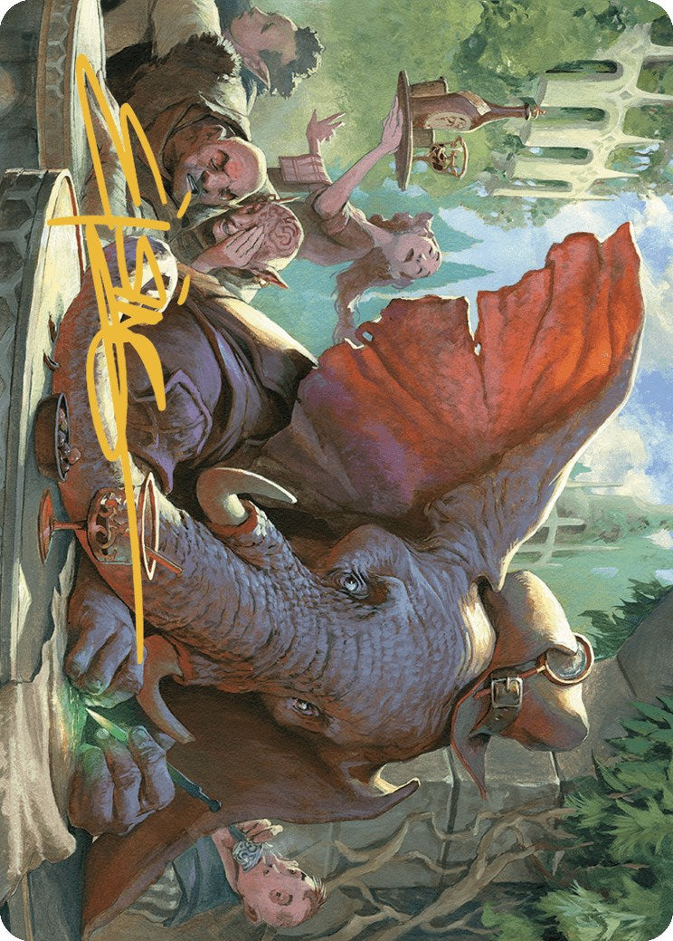 Carte d'art Espionne loxodon (signature estampillée or) [Série d'illustrations Meurtres au manoir Karlov]