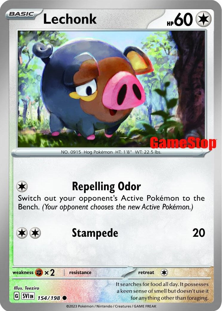 Lechonk (154/198) (Promoción GameStop) [Escarlata y Púrpura: Set Básico]