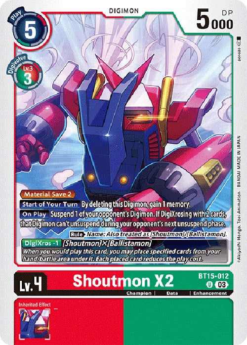 Shoutmon X2 [BT15-012] [Exceder Apocalipsis]