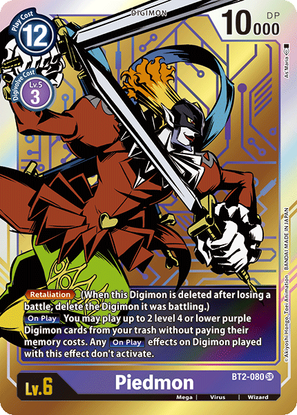 Piedmon [BT2-080] (Arte Alternativo) [Lanzamiento de Booster Especial Ver.1.0]