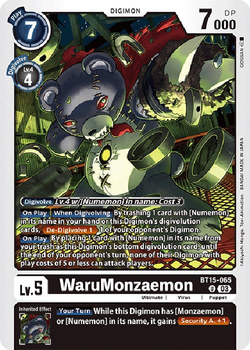WaruMonzaemon (X Anticuerpo) [BT15-065] [Exceed Apocalypse]