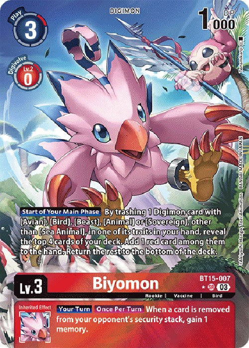Biyomon [BT15-007] (Arte Alternativo) [Exceed Apocalypse]