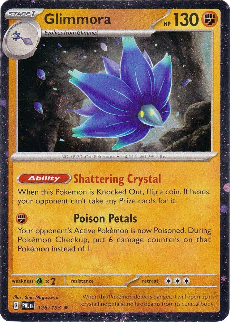 Glimmora (126/193) (Holográfica Cósmica) [Escarlata y Púrpura: Evolución en Paldea]
