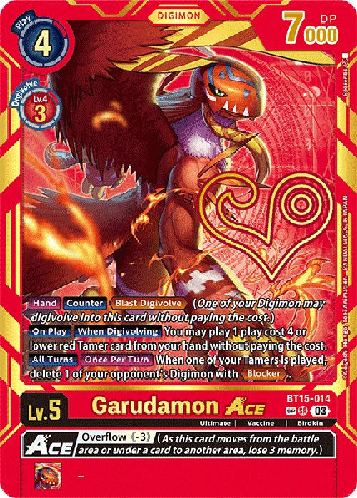 Garudamon Ace (Rara especial) [BT15-014] [Exceder Apocalipsis]