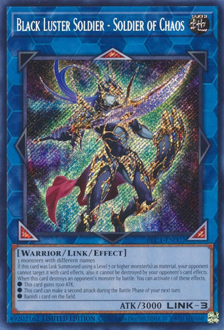 Soldado del Caos - Soldado del Lustre Negro [BLC1-EN002] Secreta Rara