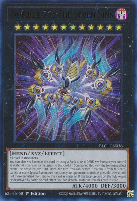 Numéro 77 : Les Sept Péchés [BLC1-EN038] Ultra Rare