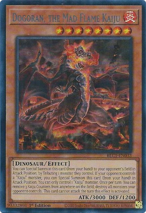 Dogoran, le Kaiju de la Flamme Folle (Argent) [BLC1-EN033] Ultra Rare