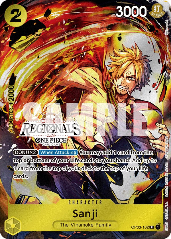 Sanji (Regional Desconectado 2024) [Participante] [Cartas Promocionales de One Piece]