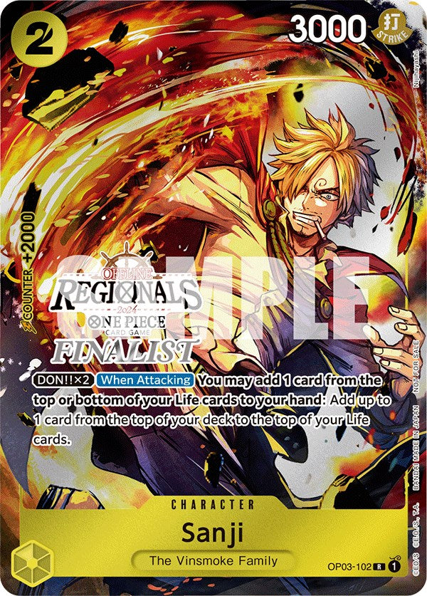 Sanji (Regional Fuera de Línea 2024) [Finalista] [Cartas Promocionales de One Piece]