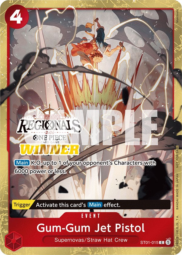 Pistola Jet Gum-Gum (Regional sin conexión 2024) [Ganador] [Cartas promocionales de One Piece]