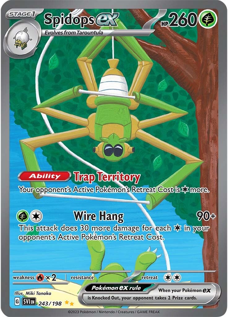 Spidops ex (243/198) [Escarlata y Púrpura: Set Básico]