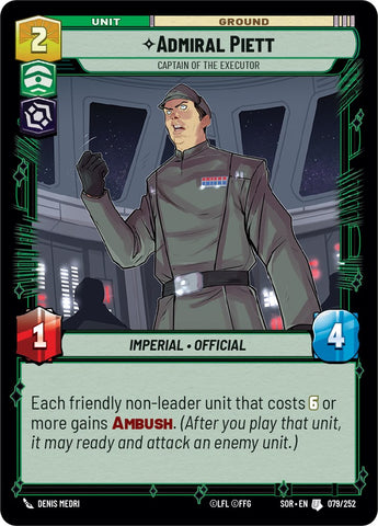 Amiral Piett – Capitaine de l’Exécuteur (079/252) [Étincelle de rébellion]