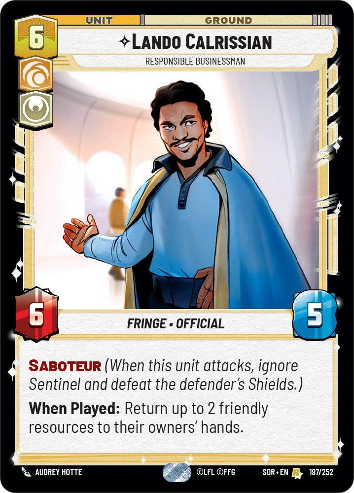 Lando Calrissian - Homme d'affaires responsable (197/252) [Étincelle de rébellion]