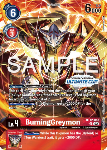 BurningGreymon [BT12-013] (Copa Ultimate 2024) [Promocionales de Across Time]