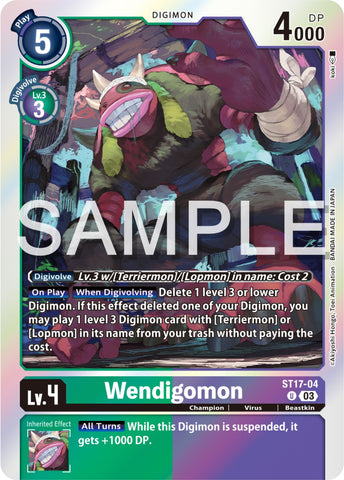 Wendigomon [ST17-04] [Mazo de inicio: Juego de mazo avanzado Doble Tifón]