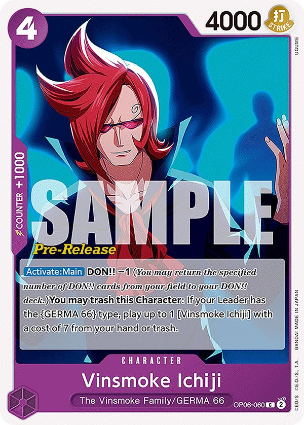 Vinsmoke Ichiji [Alas del Capitán Cartas de Prelanzamiento]