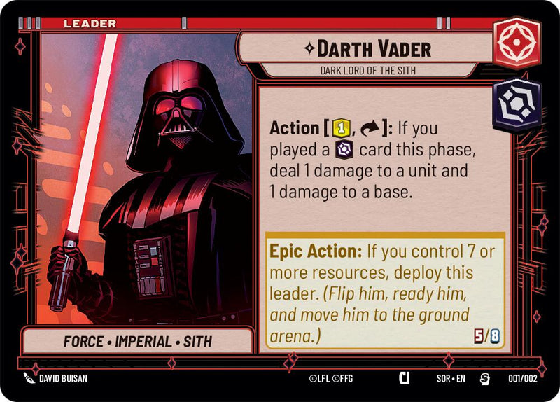 Dark Vador - Seigneur Noir des Sith (001/002) (Promo pré-lancement) (001/002) [Promos Étincelle de Rébellion]