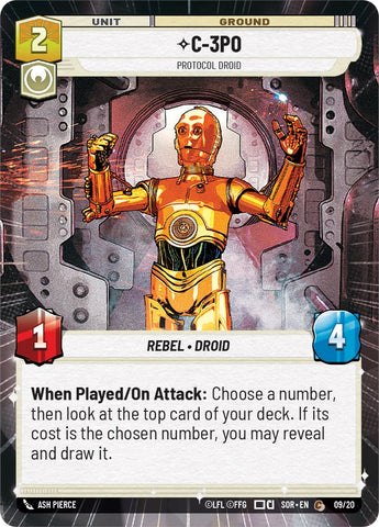 C-3PO - Droide de Protocolo (Hiperespacio) (9/20) [Chispa de Rebelión: Juego Semanal]