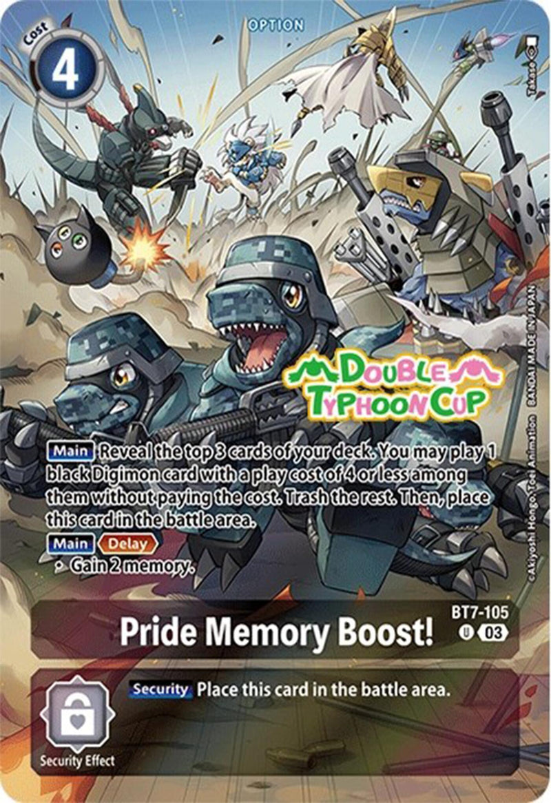 ¡Potenciador de memoria de orgullo! [BT7-105] (Paquete de bonificación) [Mazo de inicio: Cartas de pre-lanzamiento del set de mazo avanzado Doble Tifón]