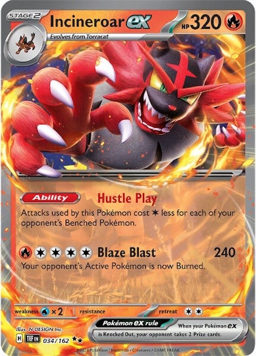 Incineroar ex (034/162) [Escarlata y Púrpura: Fuerzas Temporales]