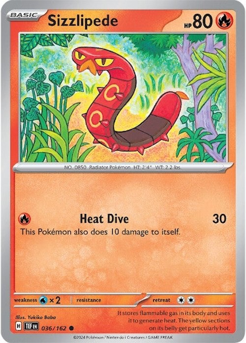Sizzlipede (036/162) [Escarlata y Púrpura: Fuerzas Temporales]