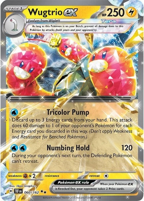 Wugtrio ex (060/162) [Escarlata y Púrpura: Fuerzas Temporales]