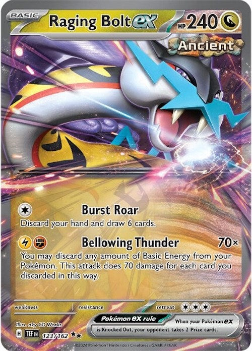 Raging Bolt ex (123/162) [Escarlata y Púrpura: Fuerzas Temporales]
