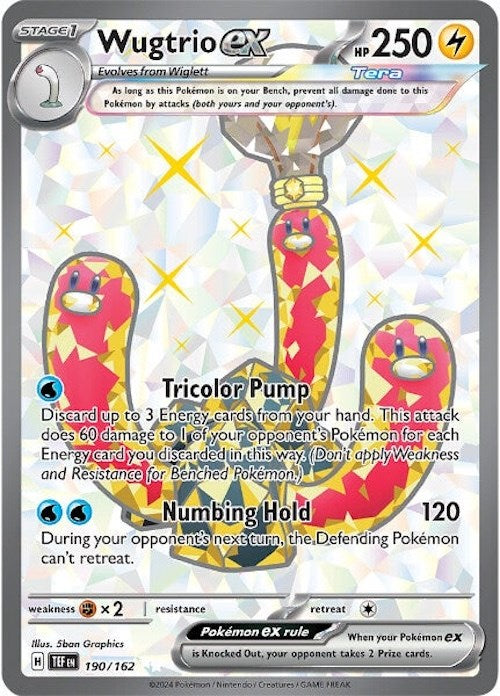 Wugtrio ex (190/162) [Escarlata y Púrpura: Fuerzas Temporales]